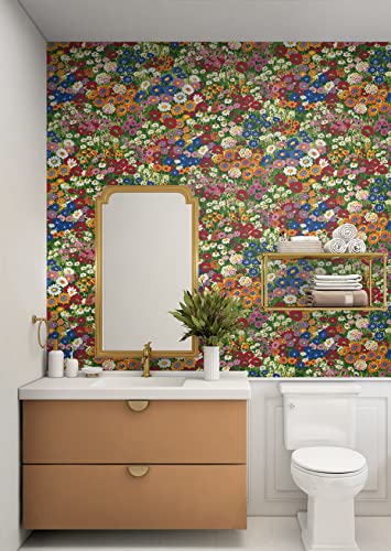 Nextwall Floral Meadow Peel And Stick Wallpaper (Multicolored) #TOP6