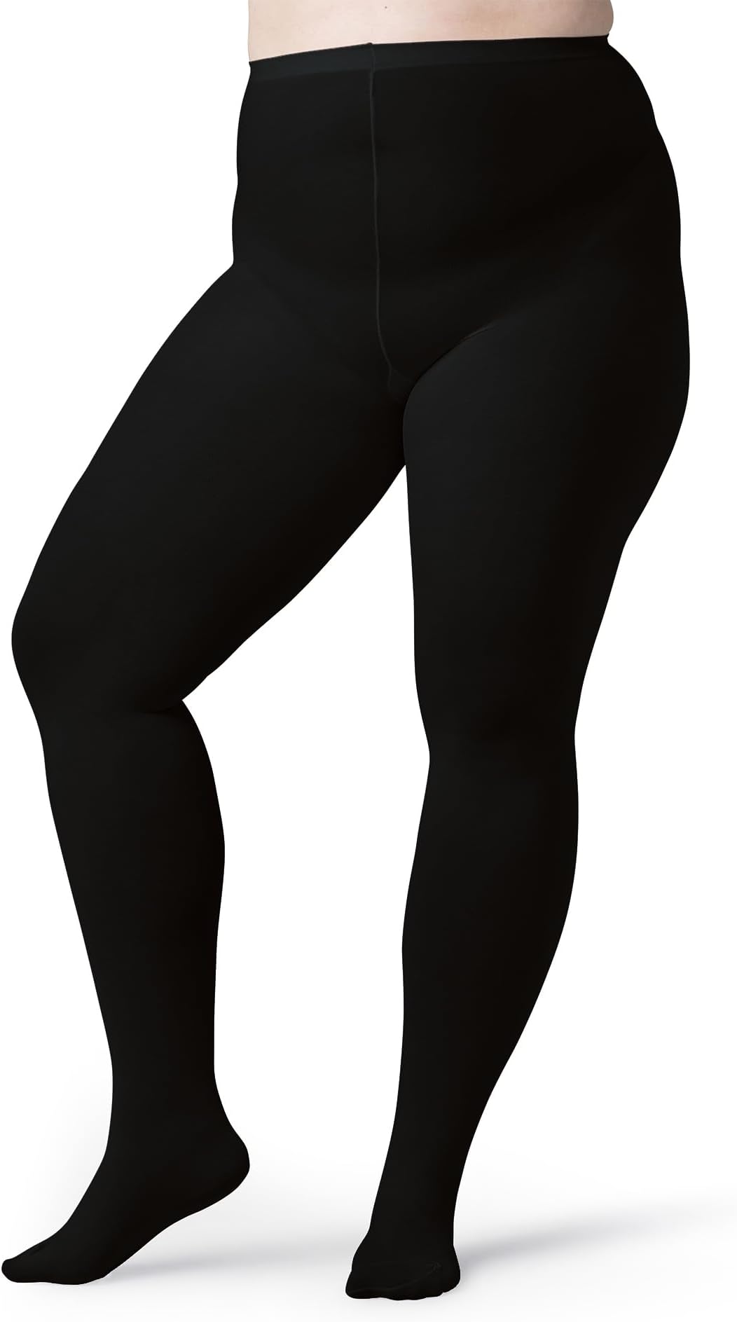 Silky ToesWomen's Plus Size Opaque Microfiber Tights- 1 or 2 Pairs, Solid Colored
