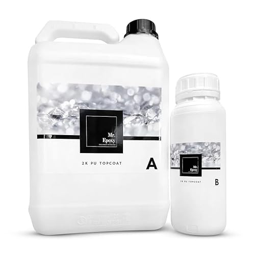 Mr. Epoxy Polyurethan Beschichtung - 2K Bodenversiegelung für Epoxidharz - Transparente & schützende PU Lack Versiegelung – Matter Klarlack für Fußböden aus Stein, Beton, Holz oder Metall