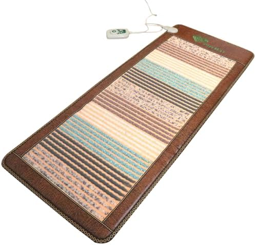 PHYMAT 67"x27" Far Infrared Heating Pad with 5-Color Natural Gems...