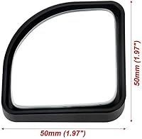 Vista 36 de x xotic tech Blind Spot Mirror, 2'' Black Round HD Glass Convex Rear View Mirror, 360° Rotate Wide Angle, Universal for Car SUVs Truck Motorcycle(2