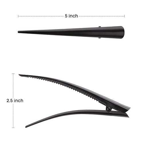 Miniatura 10 de GLAMFIELDS - Paquete de 24 pinzas para el pelo pequeñas de 3.5 pulgadas, a prueba de óxido, duraderas, antideslizantes, pinzas de metal de cocodrilo