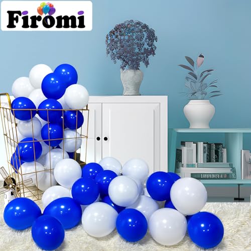 Image of Firomi Small White Balloons 5inch 100 Pack Thicken Latex (with 2 Ribbons) | Premium , Thickened, Durable, Round after inflation for weddings, birthdays, and various celebrations