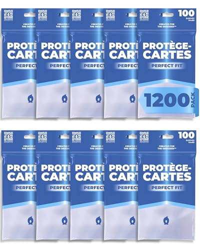 Fanatiko Perfect Sleeve Sleeves Pokemon 1200 pcs 64x89 mm | Pochette Carte Pokemon Transparente Sans Acide | Protege Carte Compatible Magic, Yu-Gi-Oh, TCG |...