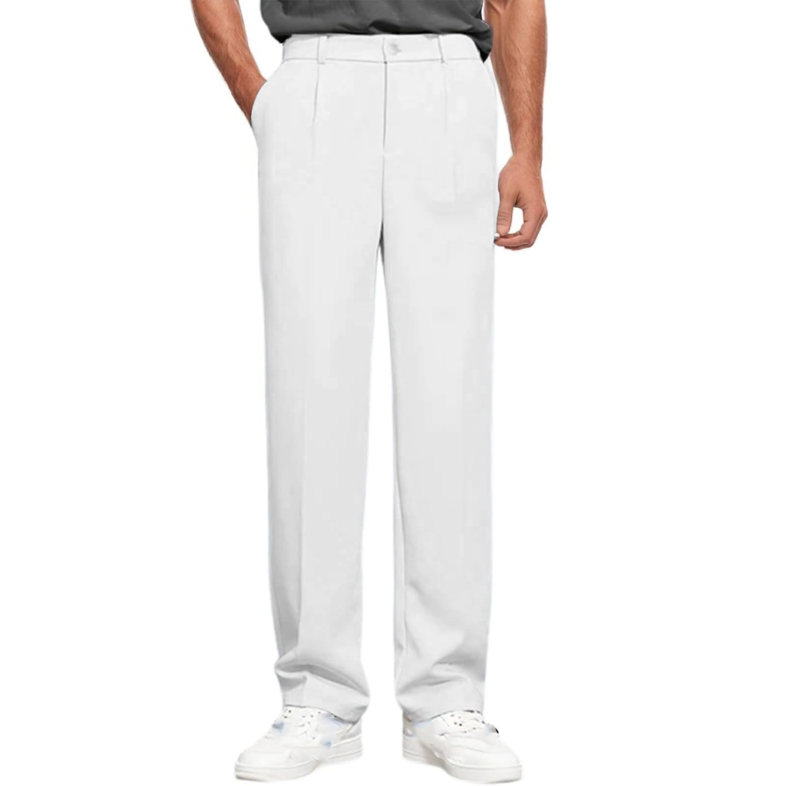 Mens Baggy Dress Pants Pleated Wide Leg Slacks Old Money Work Office Business Casual Trousers elaxed-Fit Full Length