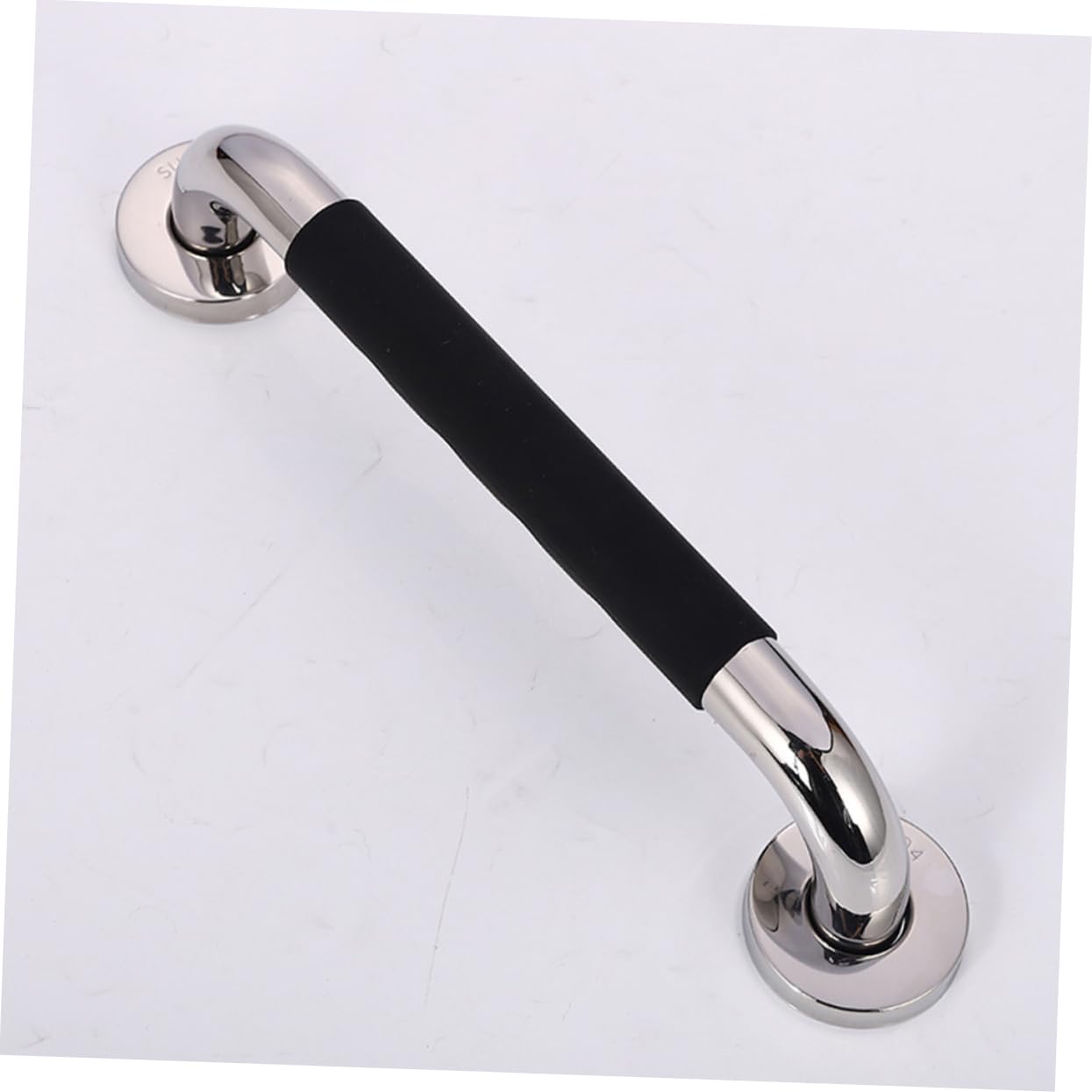 Barra de Apoyo de Acero Inoxidable Negro, 2 Piezas, Redondeada