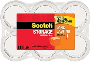 Scotch Long Lasting Storage Packaging Tape, 1.88 Inches x 54.6 Yards, 6 Rolls