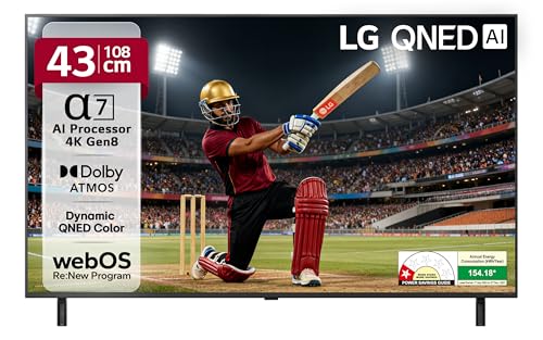 Image of LG 108 cm (43 Inches) QNED 8A AI Series 4K Ultra HD (3840 x 2160) Smart webOS QNED TV 43QNED8AA6A