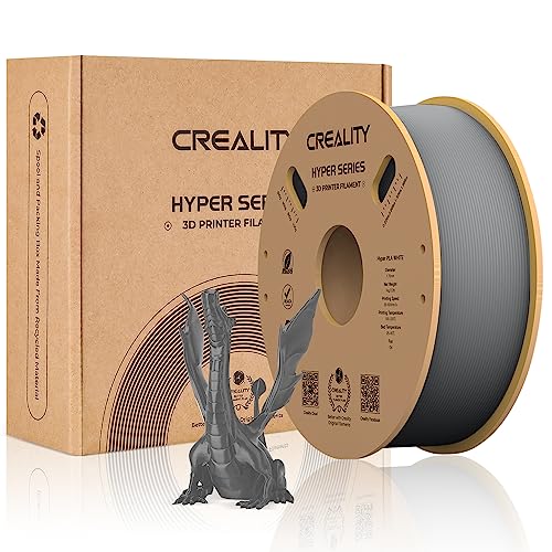Creality Officiel PLA Filament Hyper Series â Vitesse d'impression 30 Ã  600 mm/s 1,75 mm â Bobine de 1 kg â Filament d'impression 3D pour imprimantes 3D â Gris