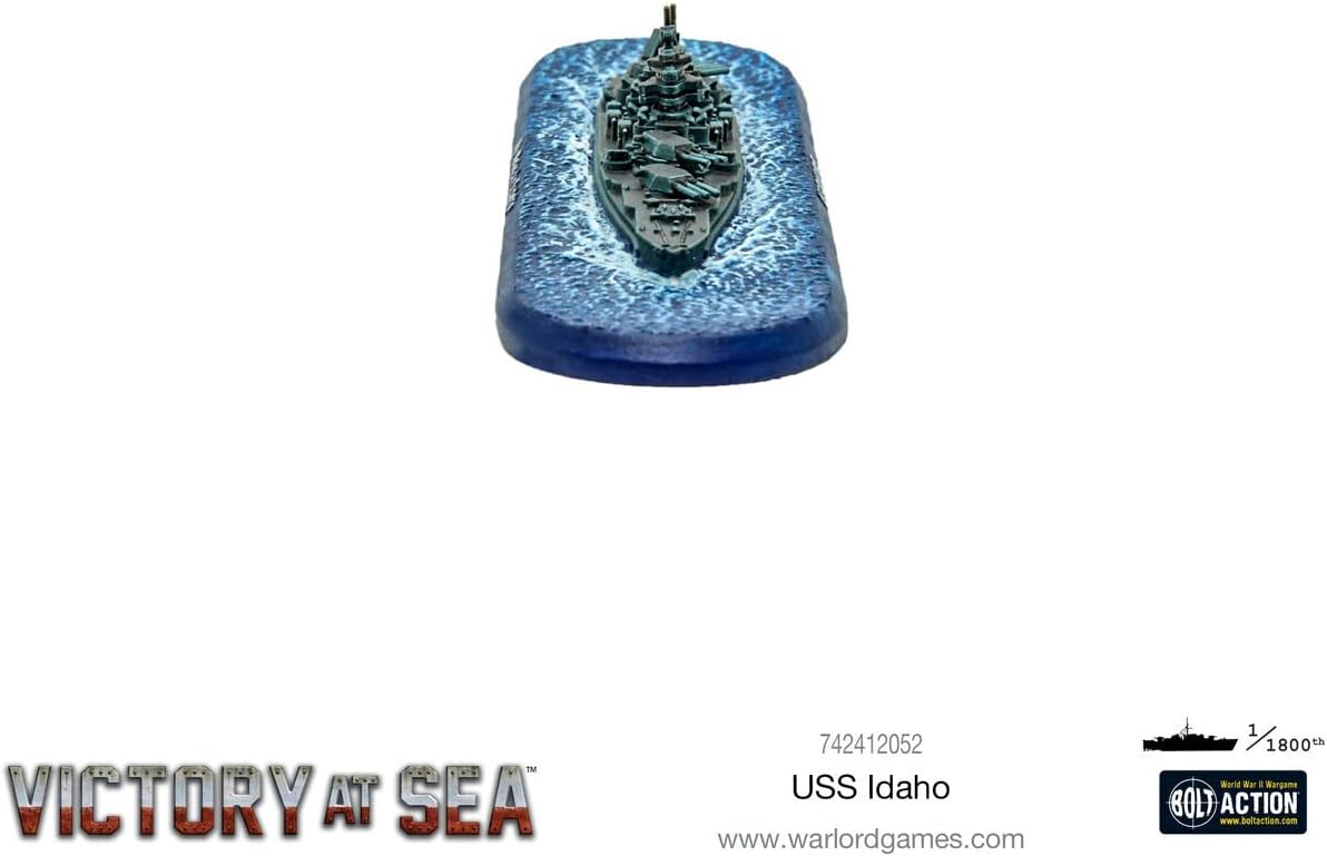 Warlord Victory at Sea USS Idaho US Navy for Victory at Sea WWII Table Top Battleship Plastic Model Kit 742412052, Large