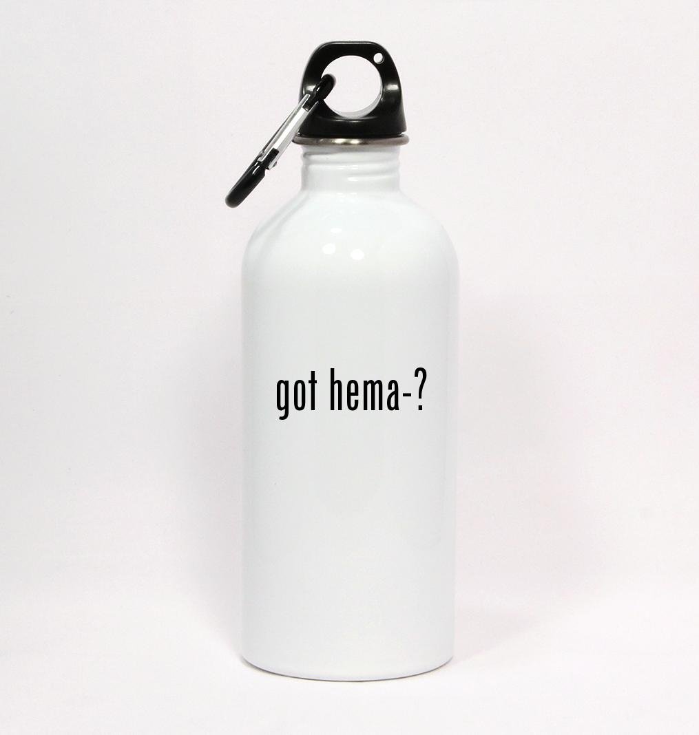 got hema-? - White Water Bottle with Carabiner 20oz