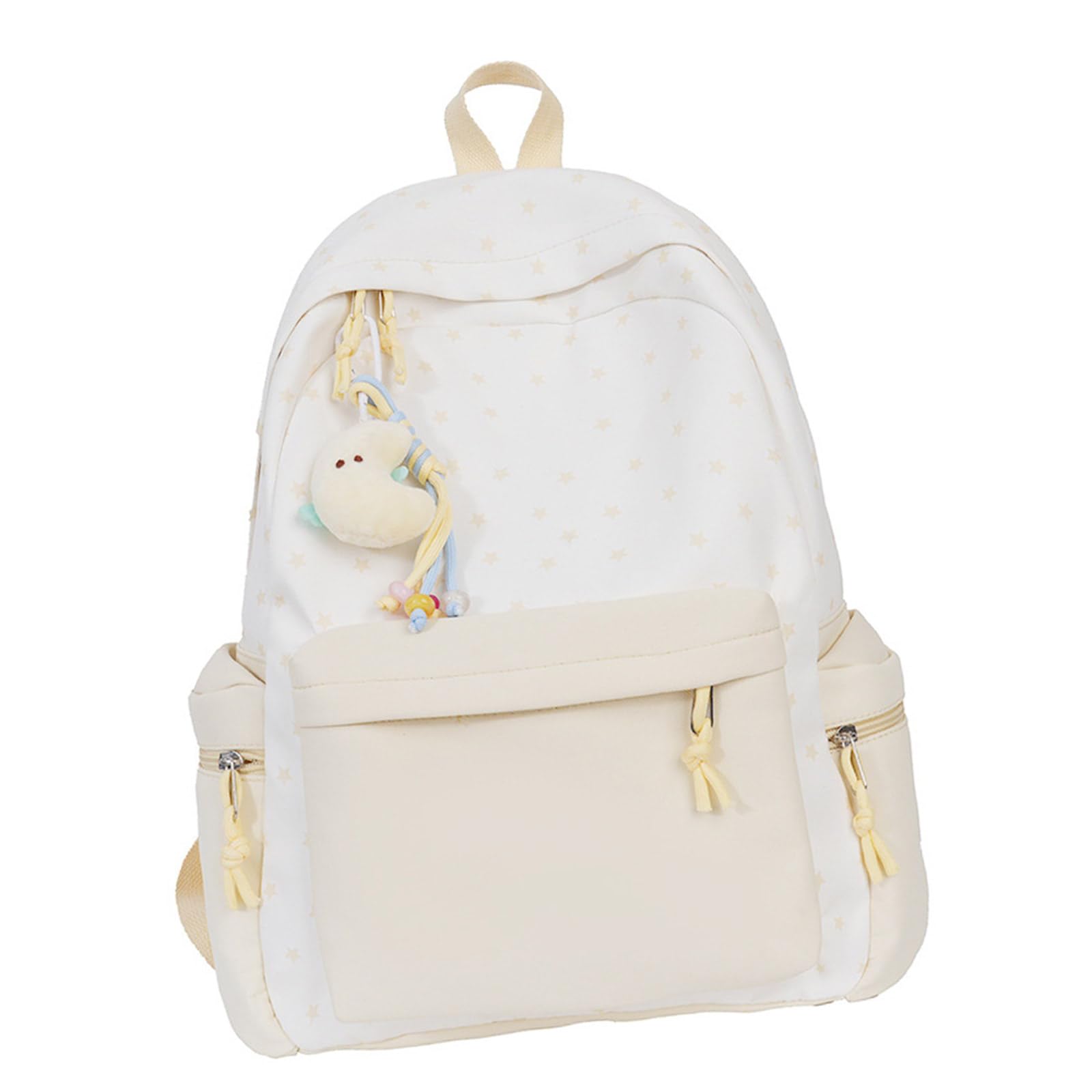 Xjdzineq Student School Bag Travel Backpack Large Capacity Casual Daypacks Star Print Aesthetic Laptop Student School