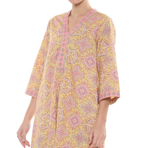 Image of BIBA Women Cotton Straight Printed Suit Set
