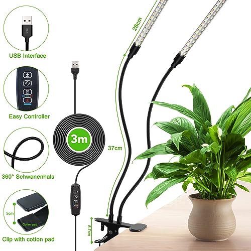 YASBED Led Pflanzenlampe 3500K & rot & blau Wachsen Licht mit Vollspektrum und Timer pflanzenlampe Bar 10 Dimmbare Ebenen für Zimmerpflanzen Tent Seedling Hydroponics - 2er Pack 6 YASBED Led Pflanzenlampe 3500K & rot & blau Wachsen Licht mit Vollspektrum und Timer pflanzenlampe Bar 10 Dimmbare Ebenen für Zimmerpflanzen Tent Seedling Hydroponics - 2er Pack – Bild 6