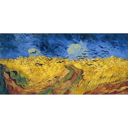 Toile Van Gogh Champ de blé avec corbeaux 127x101.6cm pour décoration murale