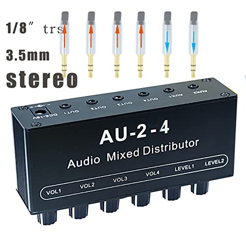 Mixage 2 entrées 4 canaux pour casque audio stéréo portable et compact - 5