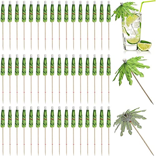 Ksrnsne 50Pcs Cocktail Umbrellas for Drinks, Coconut Palm Tree Umbrella Toothpicks, Tropical Umbrella for Cupcake - Image 3