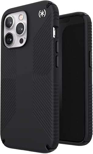 Speck Presidio2 Grip - Funda para Apple iPhone 13 Pro (policarbonato), absorbente de golpes, color negro
