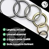 Ganzoo O-Ring aus legiertem Stahl als Metallbeschlag, 30 mm innen, 10er Pack schwarz, rostfrei und punktgeschweißt, belastbarer Rundbeschlag für Gurt, Riemen, Karabiner, Nähzubehör, Lederarbeiten