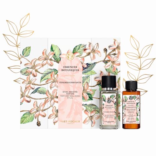 Yves Rocher ESSENCES BOTANIQUES - Set Reconfortante: Eau de Parfum 50 ml & Aceite Corporal 50 ml - Dúo Envolvente con Notas de Almizcle, Manzanilla y Néroli