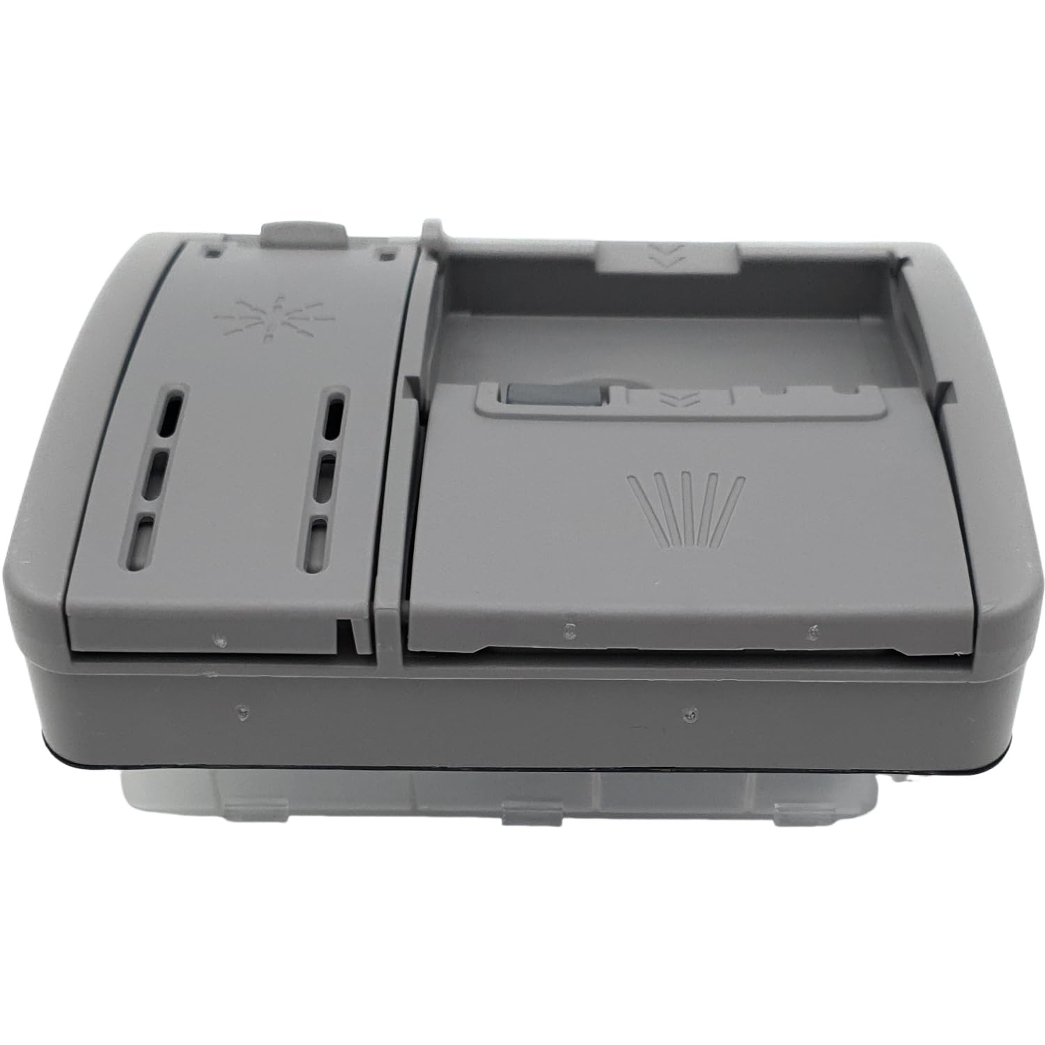 Unité de dosage pour lave-vaisselle 00755073 - Dispositif d'addition, nettoyant, module de porte, compatible avec Bosch Siemens - Gris - Remplace 12042696 00757778 - Chambre de prélavage 15