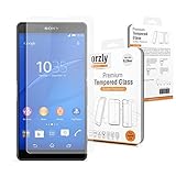 Orzly - XPERIA Z3+ Premium Tempered Glass 0.24mm Protective Screen Guard - Oleophopbic Screen Protector For SONY XPERIA Z3 PLUS SmartPhone (2015 Model - Z4 in Japan)