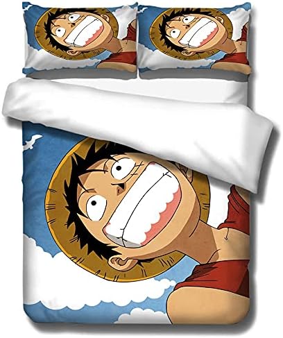 Amazon ワンピースモンキーd ルフィの歯 の3dアニメ 100 ポリエステル ソフトで快適な ベッドのためのベッド ベストバースデーホリデーギフト Size Us Twin 172cm 218cm 寝具カバーセット オンライン通販