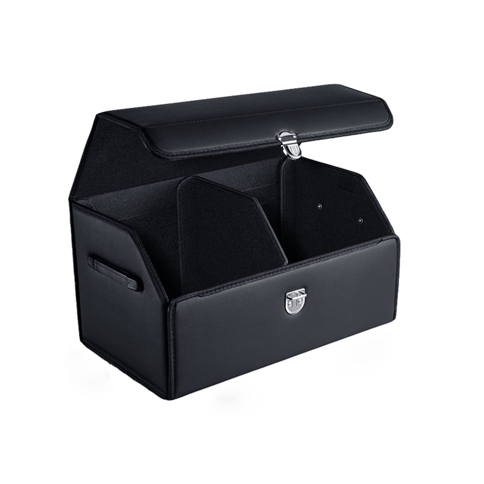 FYIYIEW car boot organiser, Sturdy and Durable Storage, Collapsible Box with Retractable Handle