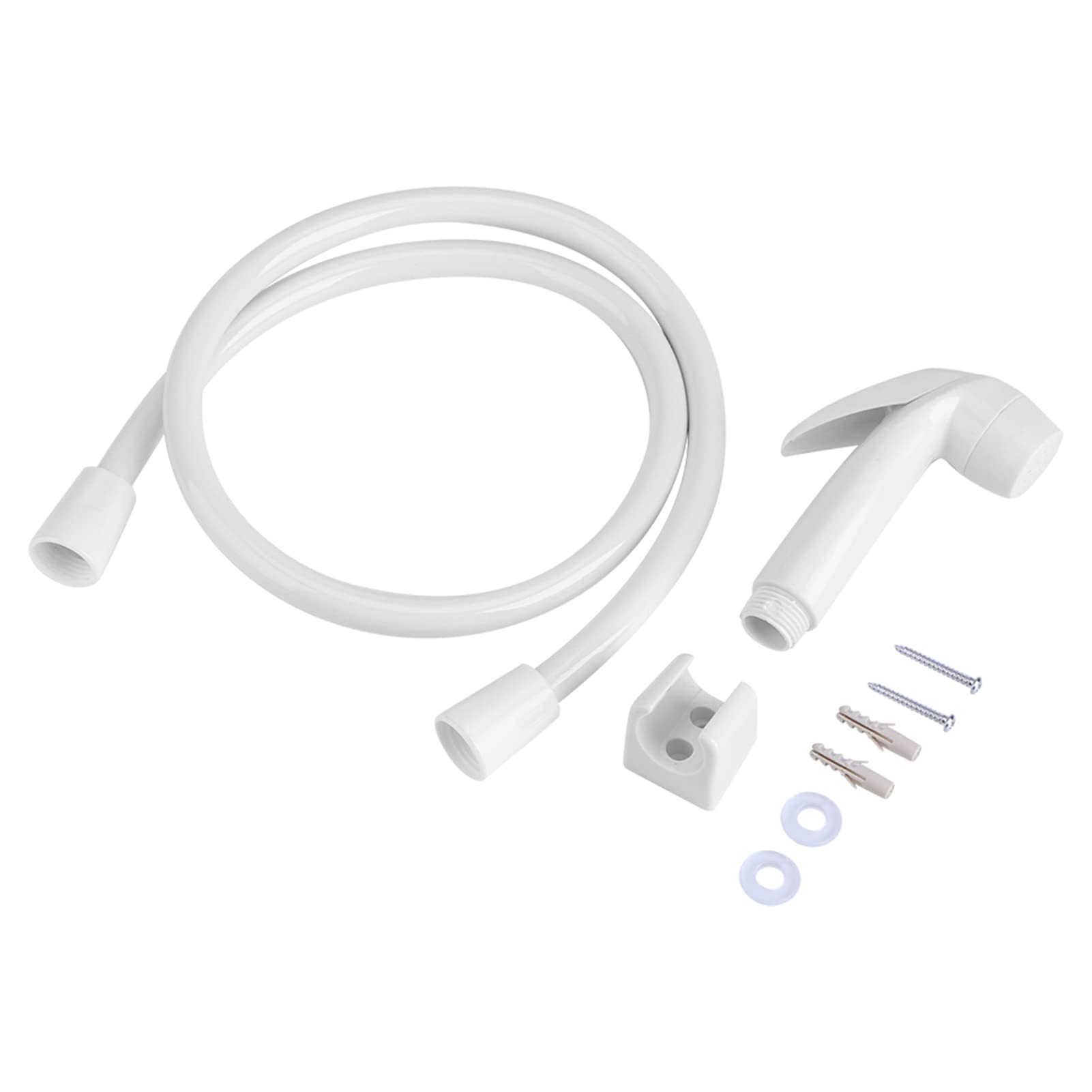 VINGVO Handheld Bidet Sprayer Portable Toilet Water Sprayer Plastic White Modern Wall Mount Multi-functional Powerful Jet Rinsing