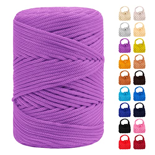 LEREATI Polyester Macrame Cord 3mm for Crocheting 170m Braided Macrame Rope Polypropylene Cord Crochet Bag Cord