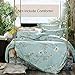 Nanko Bedding Duvet Cover Set Queen, 3 Pieces – 800-Thread Floral Microfiber Down Comforter Quilt Cover Zipper & Tie for Women & Men’s Bedroom, Luxury Guestroom Decor -Teal