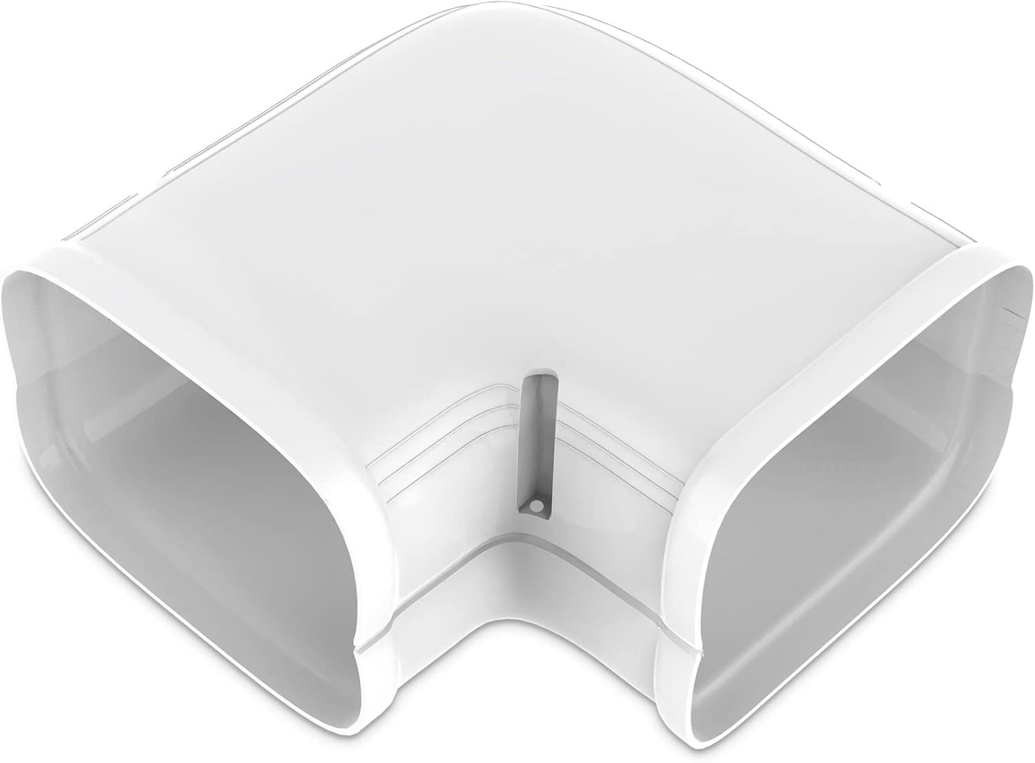 4″ Flat Elbow Line Cover Set Parts PVC Accessory for Decorative for Ductless Mini Split, Central AC and Heat Pumps