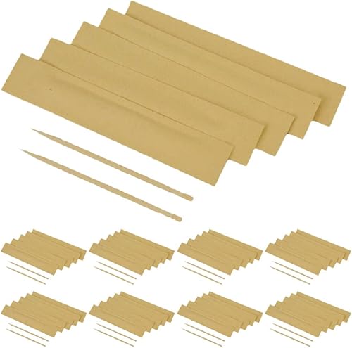 Yardwe 1 caja de palillos de dientes de frutas, palillos de dientes redondos de madera natural, palillos de dientes de dientes de frutas, palillos