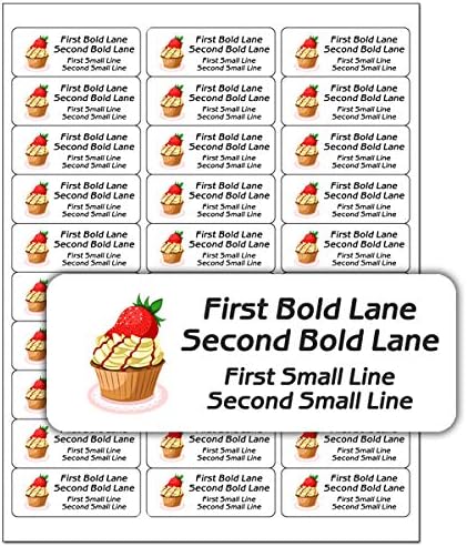 Cupcake Bakery Personalized Return Address Mailing Shipping Labels, Gift Sticker, Business Card, Thank You Message, Web Site Advertising, Personal Information (Label-07, 450 Labels on 15 Sheets)