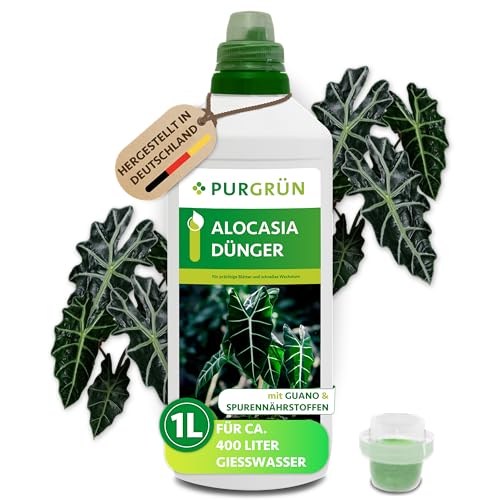 Purgrün Alocasia Fertiliser 1 Litre - Extra Nitrogen for Fast Gro...