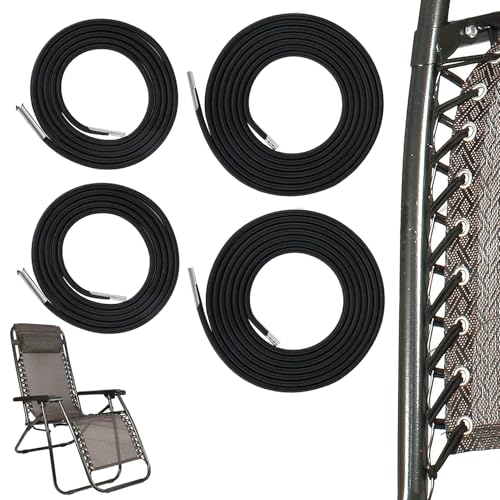 Kit de 4 Élastiques de Rechange pour Transat Lafuma, Remplacement Corde pour Fauteuil Relax Zero Gravity élastique Fauteuil Elastique Chaise, Élastique Chaise Longue Résistant