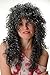 WIG ME UP- BW563-P103MPC309 Peluca Hombres Mujeres Carnaval Gris Oscuro rizos Peluda...