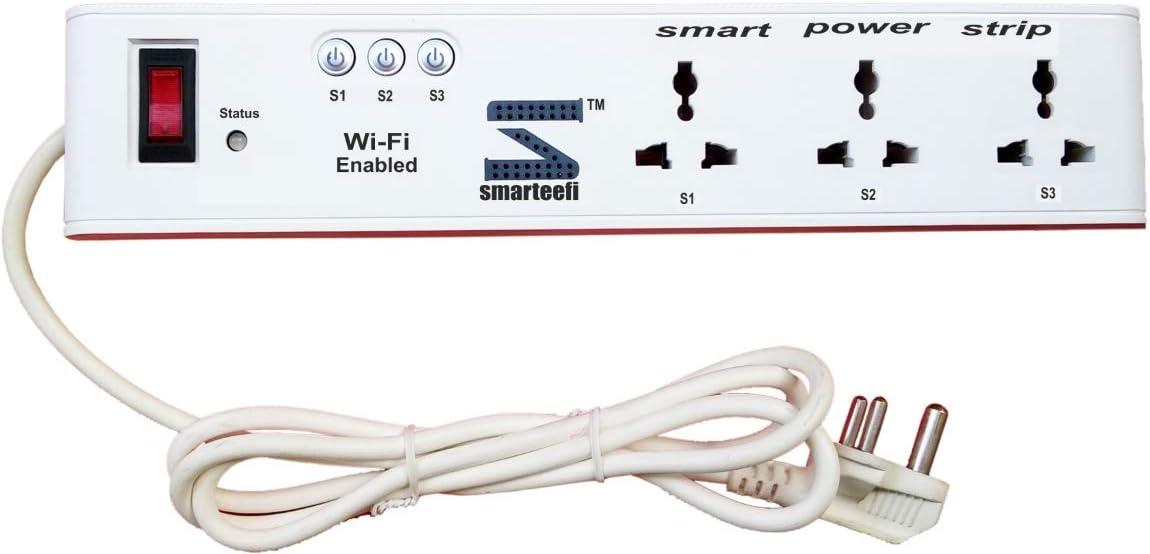 WiFi Smart Power Extension 3 socket smart plugs, Guaranteed Schedules works without internet also, manual switch for individual socket, Compatible with Alexa/Google Home, 1Year Warranty (V3)