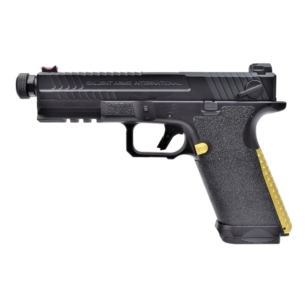 Cyma CM135 SAI Advanced AEP Airsoft Pistole Komplettset Schwarz Gold <0,5 Joule Softair elektrisch inkl. Akku und Ladegerät