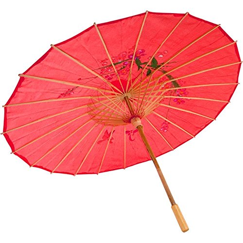 Preisvergleich Produktbild Dasuke Chinese geölte Papier Sonnenschirm Bambus Regenschirm regensicher handgefertigte chinesische geöltem Papier Regenschirm (Red)