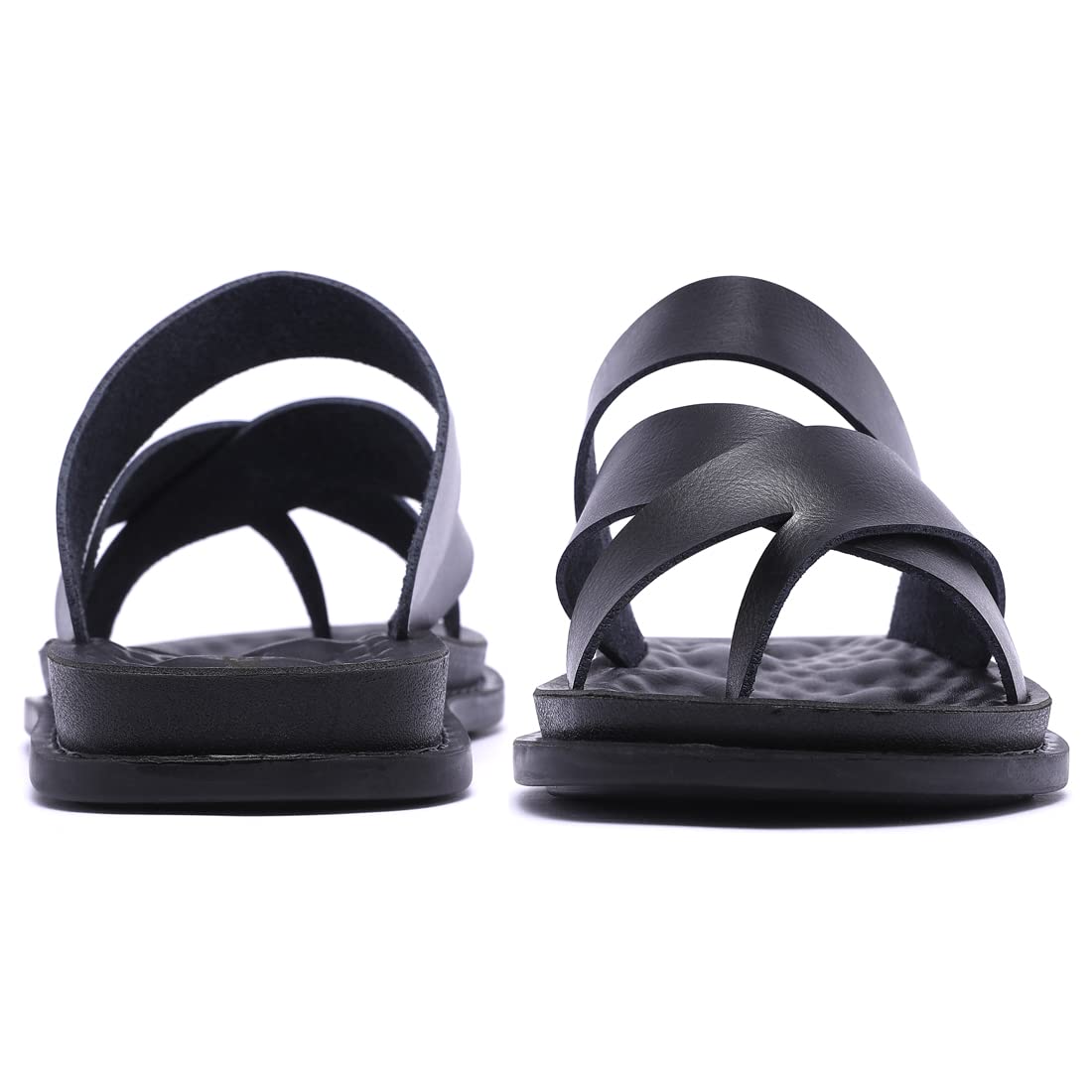 Harssidanzar KM221UK KM221UK - Sandali da uomo con spalline incrociate, infradito da uomo