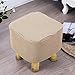 uyeoco 1/2/4PCS Quadrato/Tondo Copri Pouf Elasticizzato 30 * 30 CM Copertura dell'Ottomano in Tessuto Elastico, Fodera Elasticizzata, Morbida Elasticizzata per Divano, Lavabile e Senza Pieghe