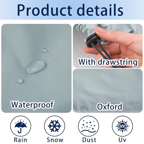 2 Pcs RV Air Conditioner Cover, Gray RV AC Winter Cover with Drawstring by RunNico - Used condition - Image 2
