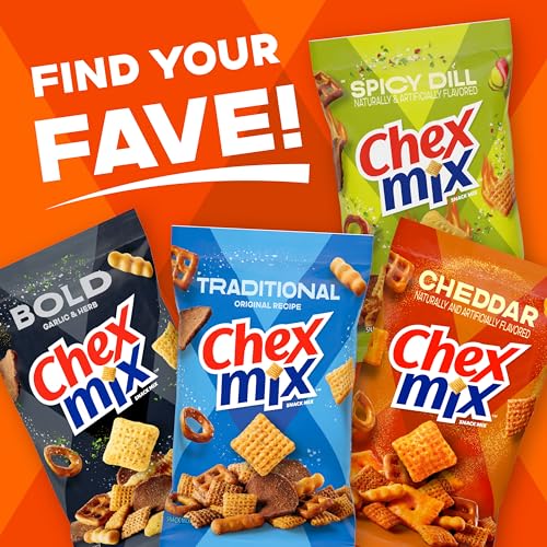 Chex Mix Cheddar Snack Mix, Salty Snacks Tub, 20 oz image 8