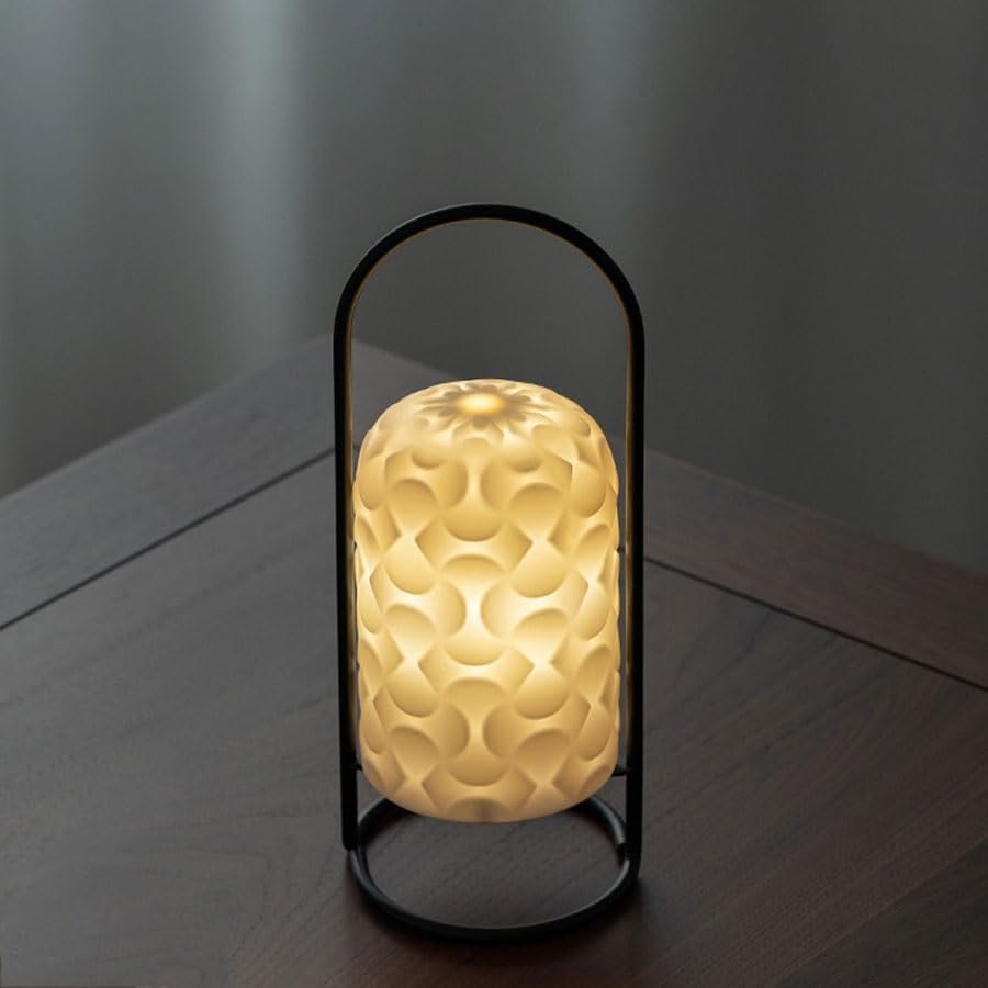 Lampa Stołowa Mała lampka nocna, domowa atmosfera, mały prezent, dekoracja Romantyczna lampka na biurko | Elegant ceramic desk lamp creates warm ambiance for bedroom, living room, office, or dorm. Ideal gift.