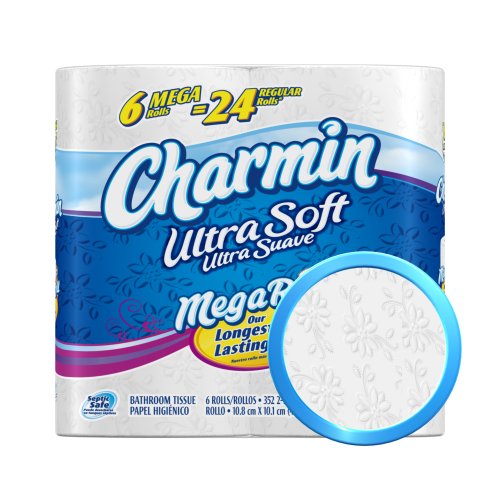 Image of Charmin Ultra Soft, Mega Rolls, 6 Count Packs (Pack of 3) 18 Total Rolls
