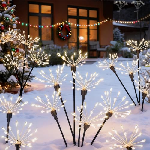 Yomistar Gartendeko Solar Gartenleuchte Außen, 2 Stück 160 LED...