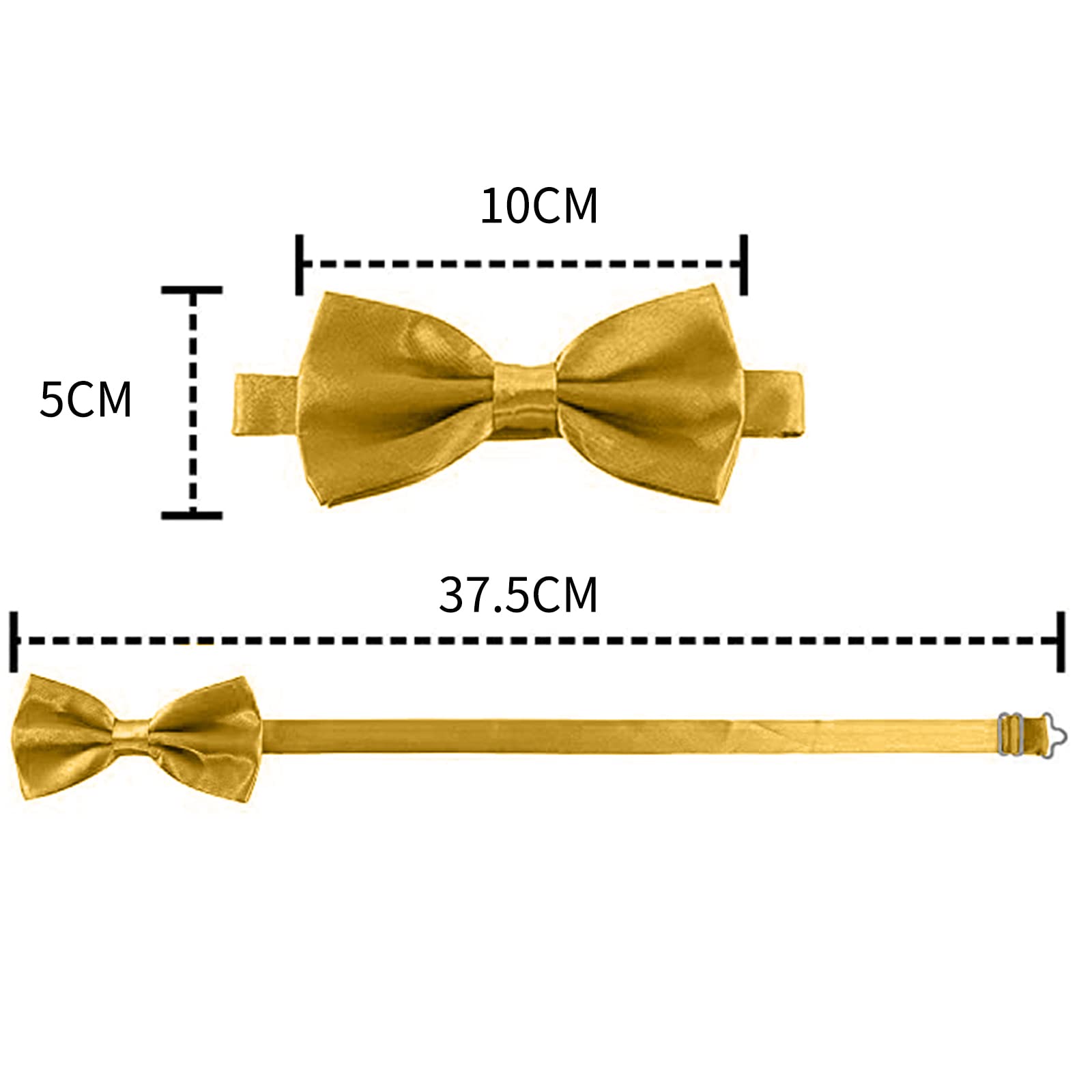 HANERDUN Pajaritas Noble para Niños Pajaritas Ajustables para Bebés, Cumpleaños, Bodas, Foto, Pre-corbata - Brillada con Aire de Seda