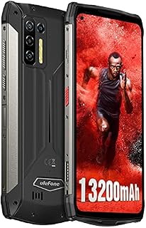 Ulefone Rugged Smartphone, Power Armor 13, 8GB 256GB, 13200mAh Big Battery, 48MP Quad Cameras, 6.81 inch FHD+ Screen, 4G SIM Free Mobile Phones Unlocked, Android 11, IP68/69K Waterproof, UK Version