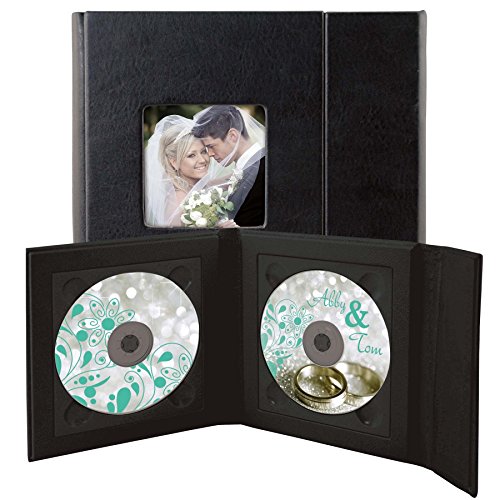 Supreme Double CD/DVD Holder - Holds 2 Discs (Black)